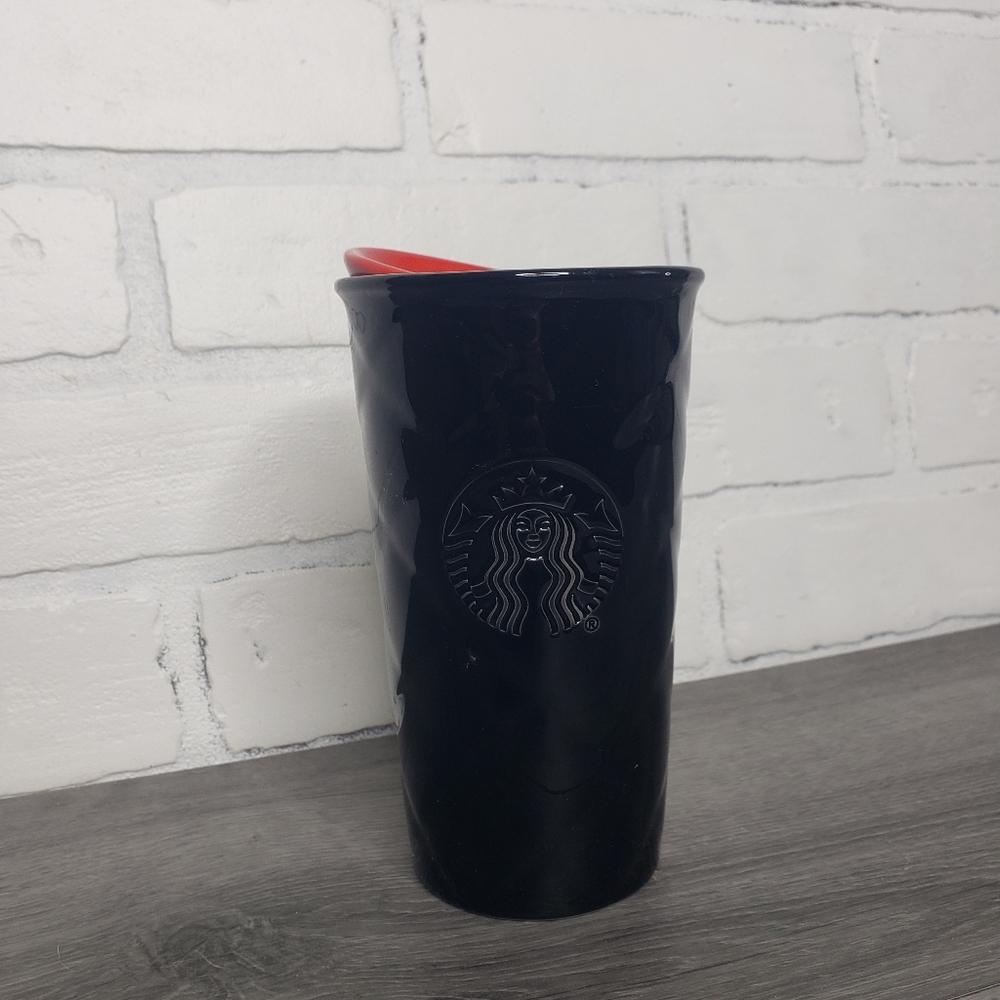 Starbucks Ceramic Travel Quilted Black Coffee Mug